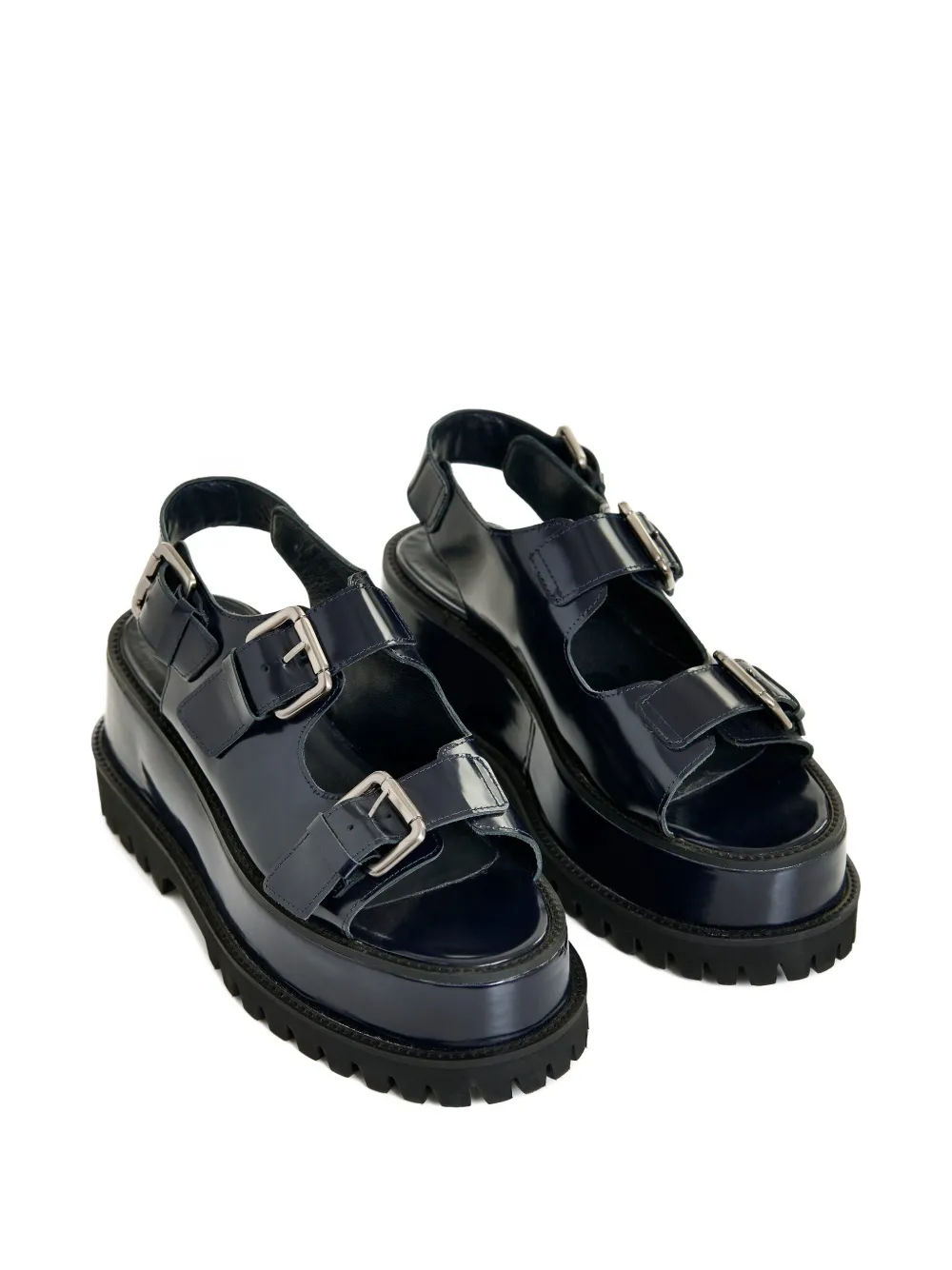 Essentiel Antwerp Sandalen met plateauzool en gesp Blauw