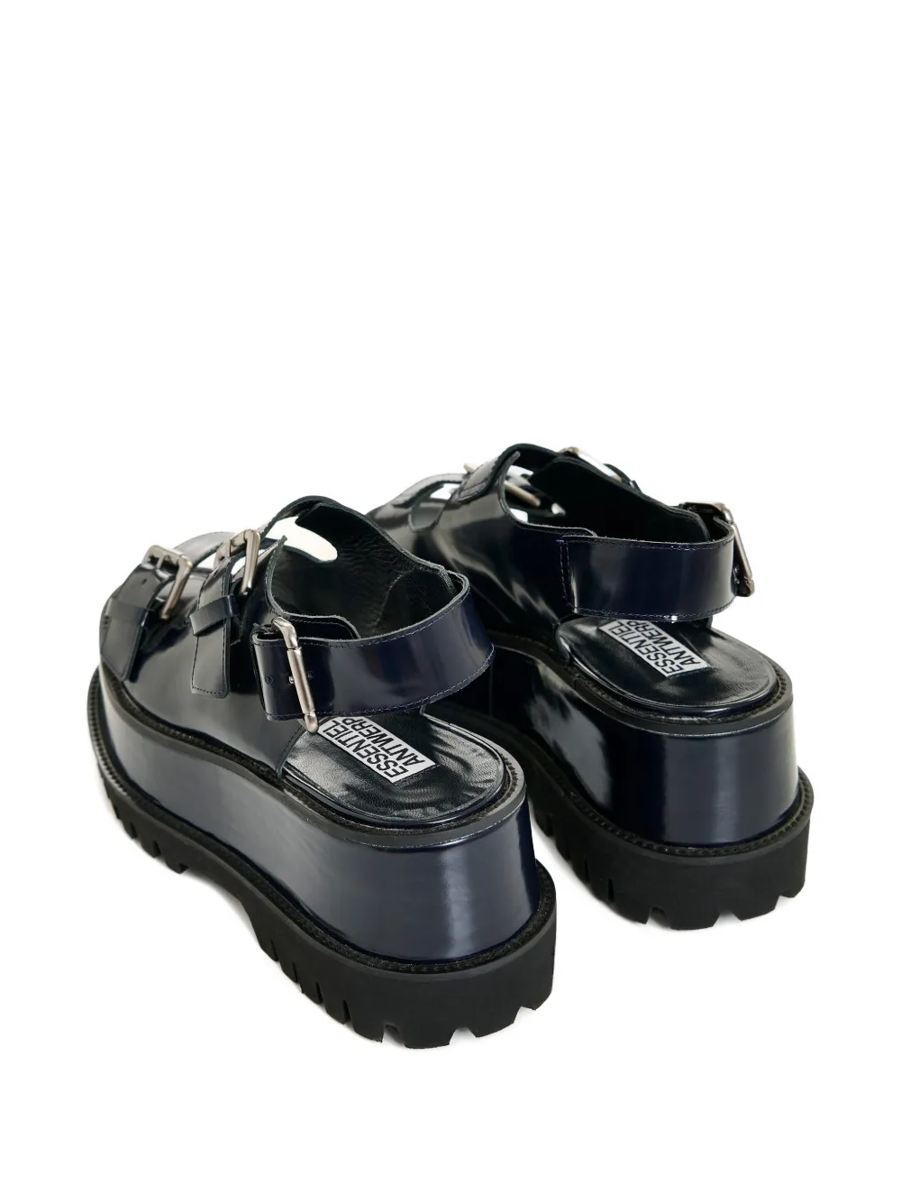 Essentiel Antwerp Sandalen met plateauzool en gesp Blauw