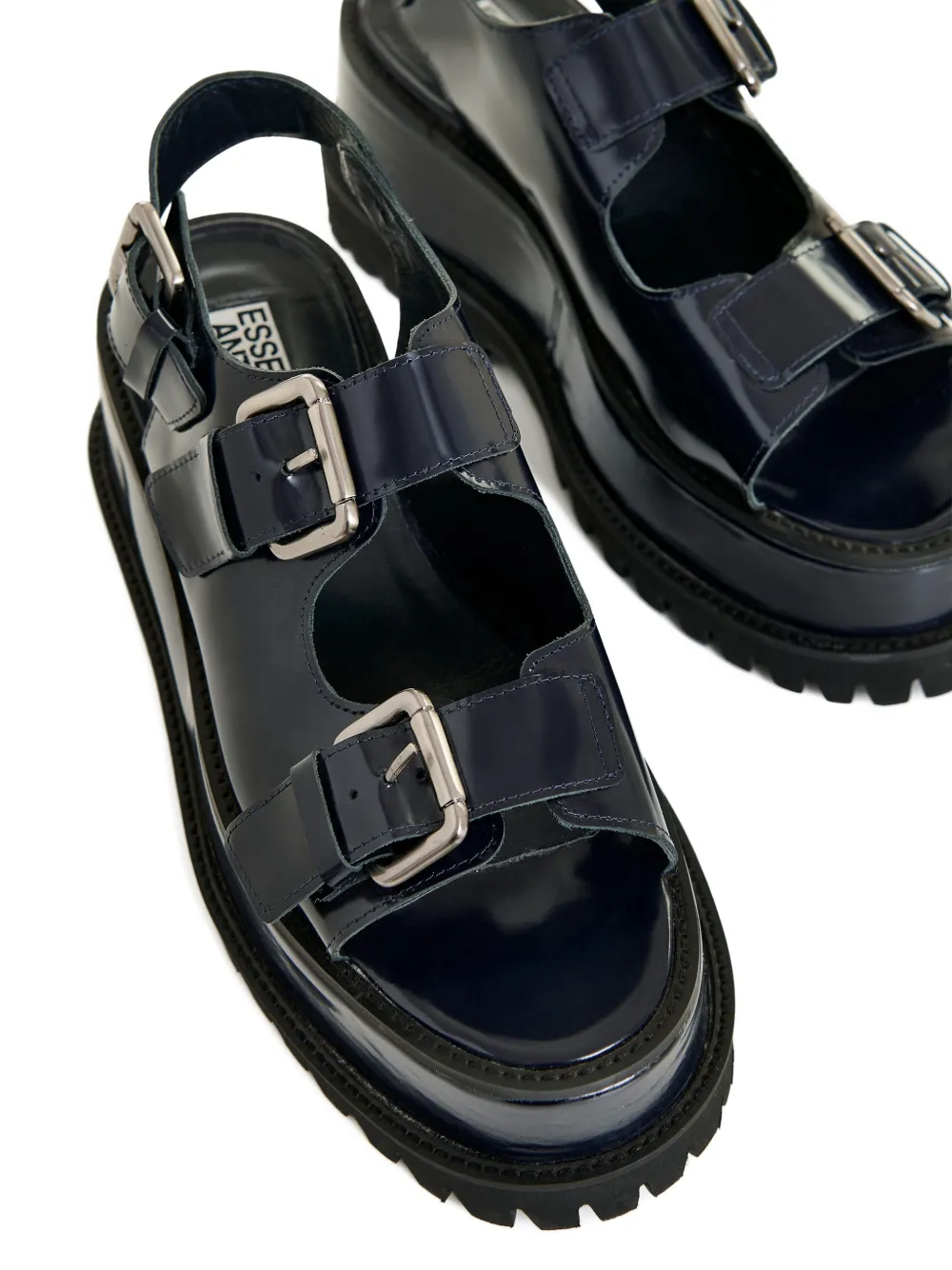 Essentiel Antwerp Sandalen met plateauzool en gesp Blauw