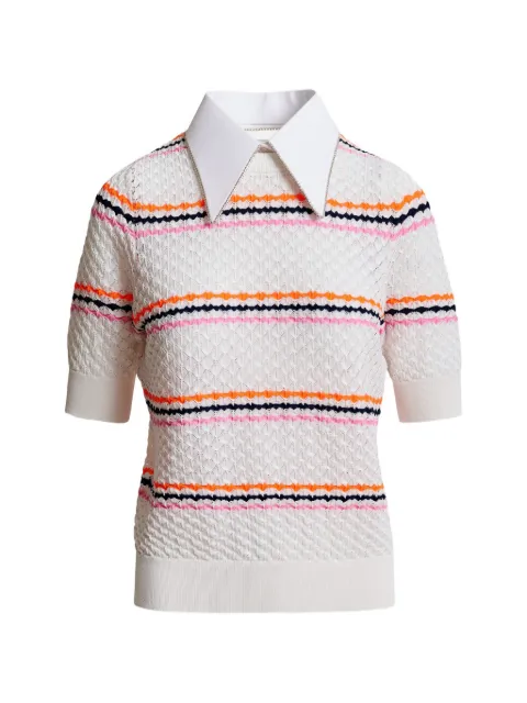 Essentiel Antwerp honeycomb rhinestoned-collar sweater