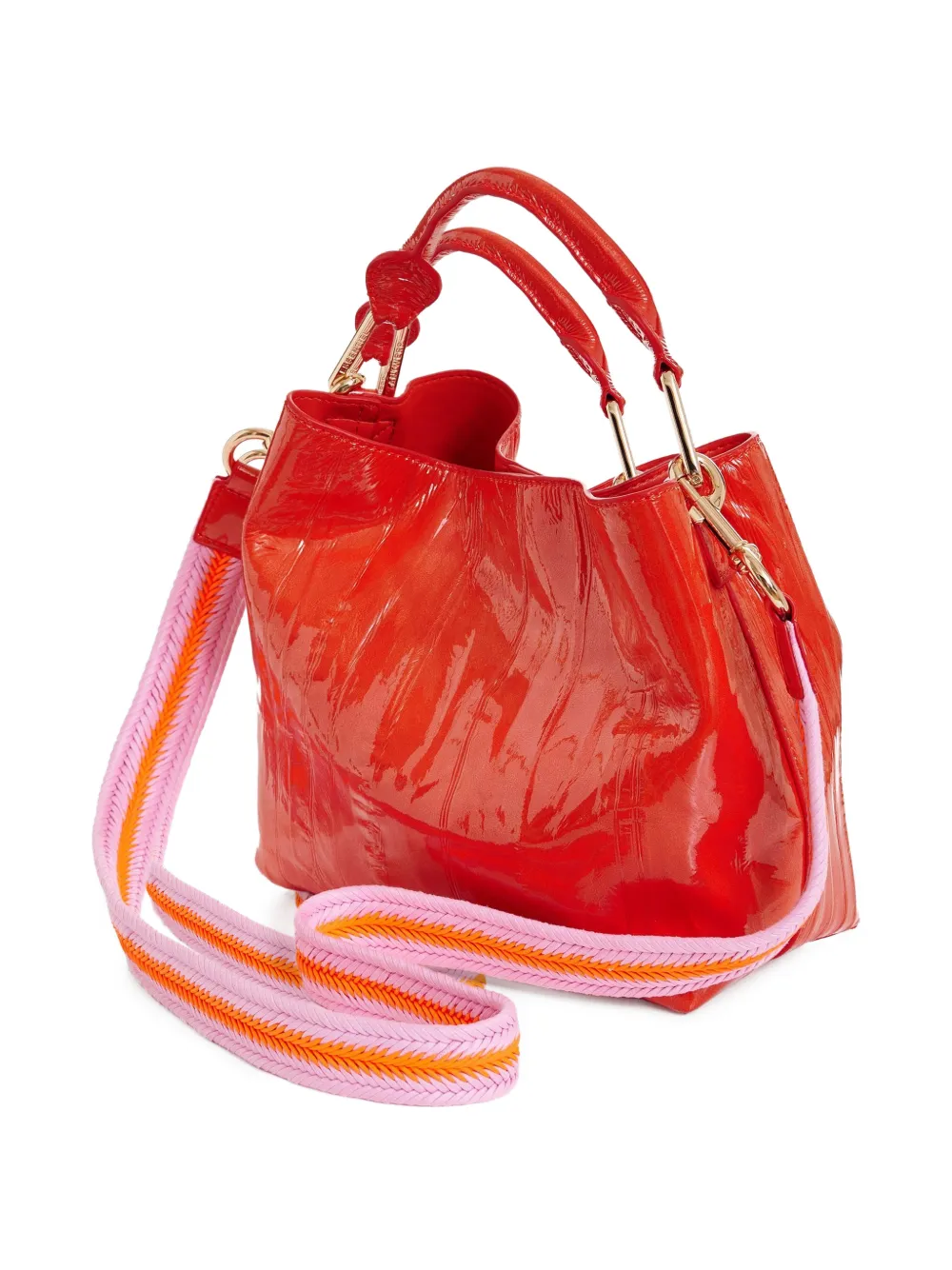  Essentiel Antwerp Cracked-effect Detachable Tote Bag - Red 