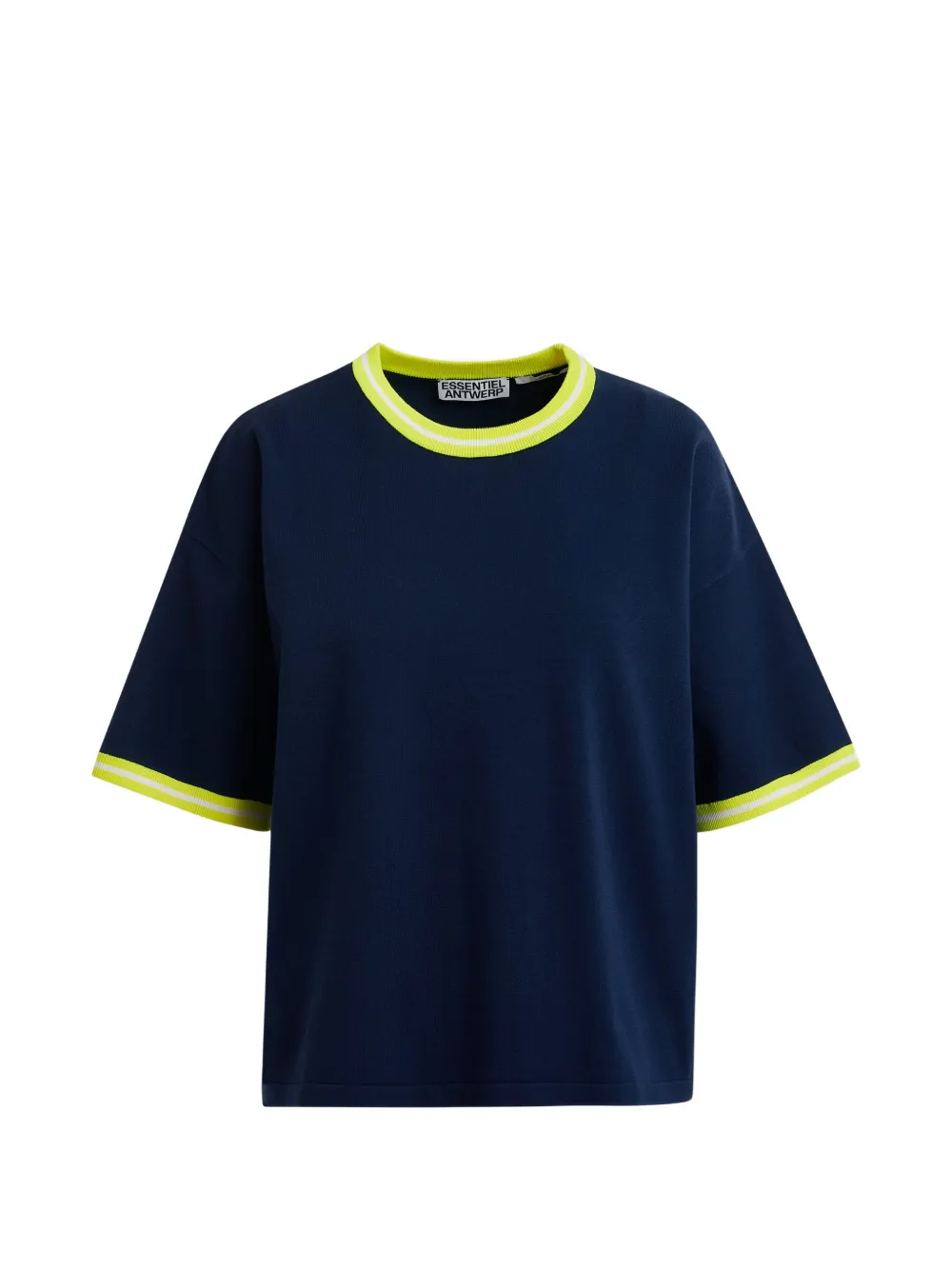 Essentiel Antwerp contrast-trim T-shirt - Blu