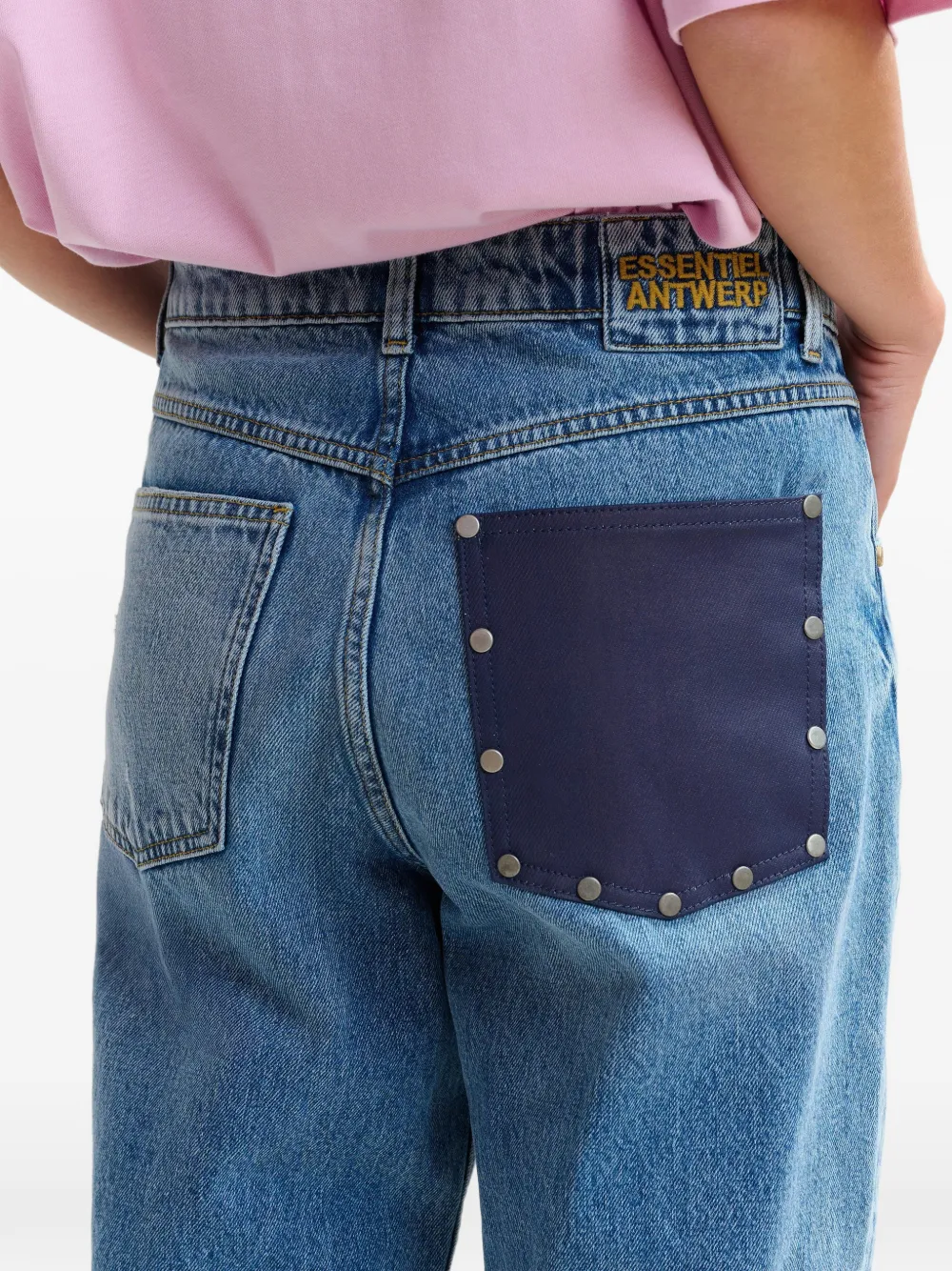 Studded-Pocket Jeans