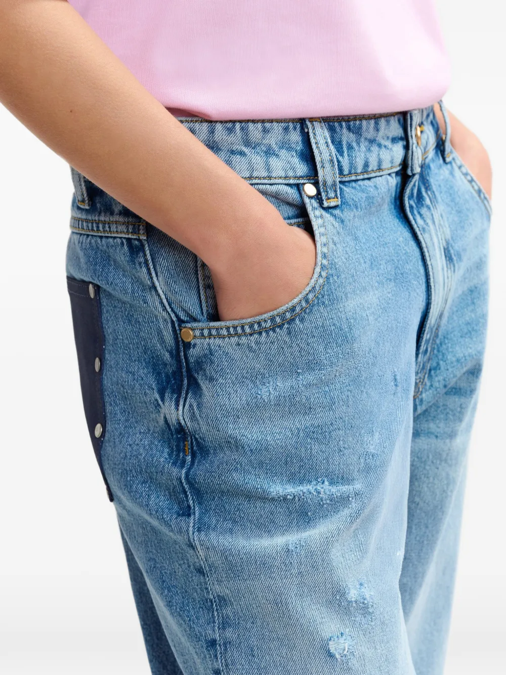 Studded-Pocket Jeans