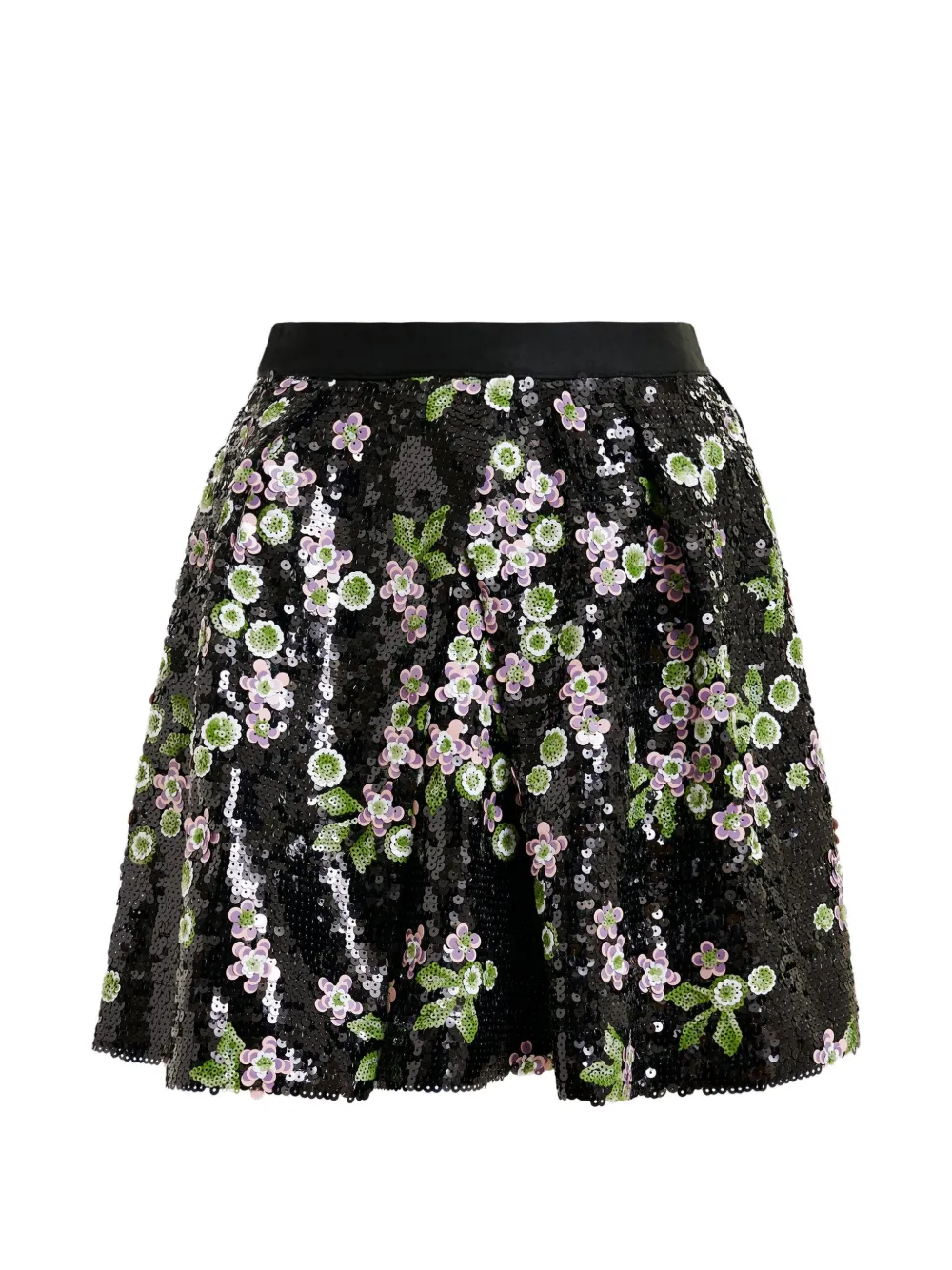 Essentiel Antwerp sequin floral skirt - Nero