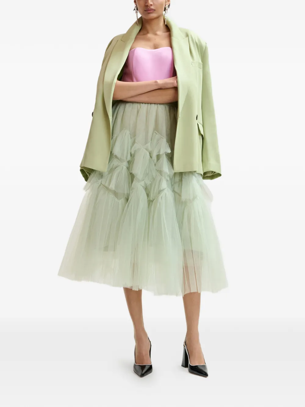  Essentiel Antwerp Double-breasted Blazer - Green 
