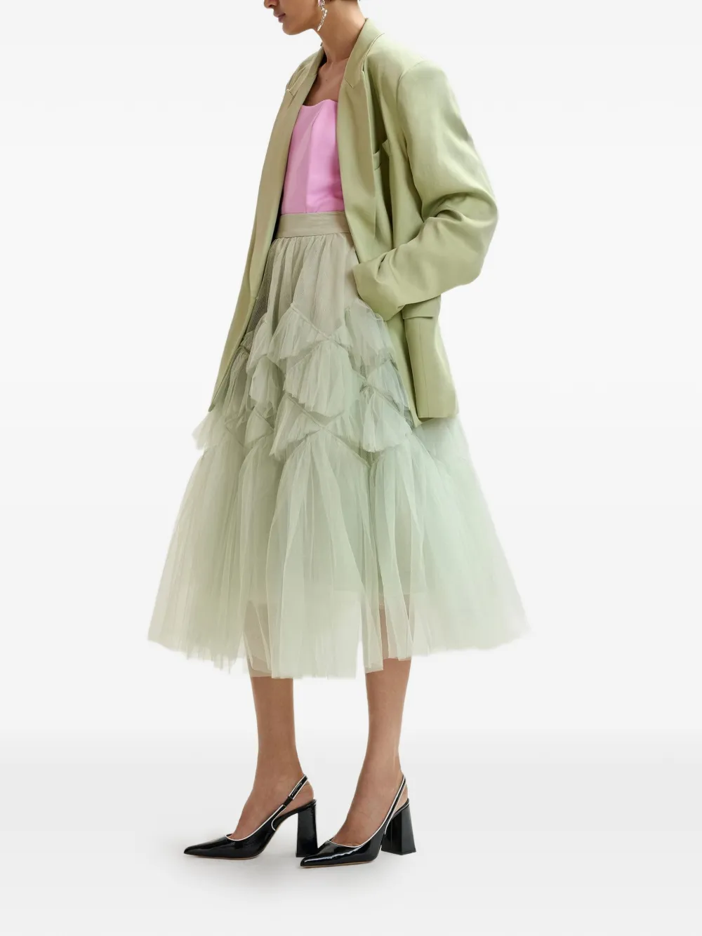  Essentiel Antwerp Double-breasted Blazer - Green 