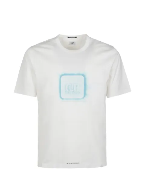 C.P. Company playera con cuello redondo y logo estampado