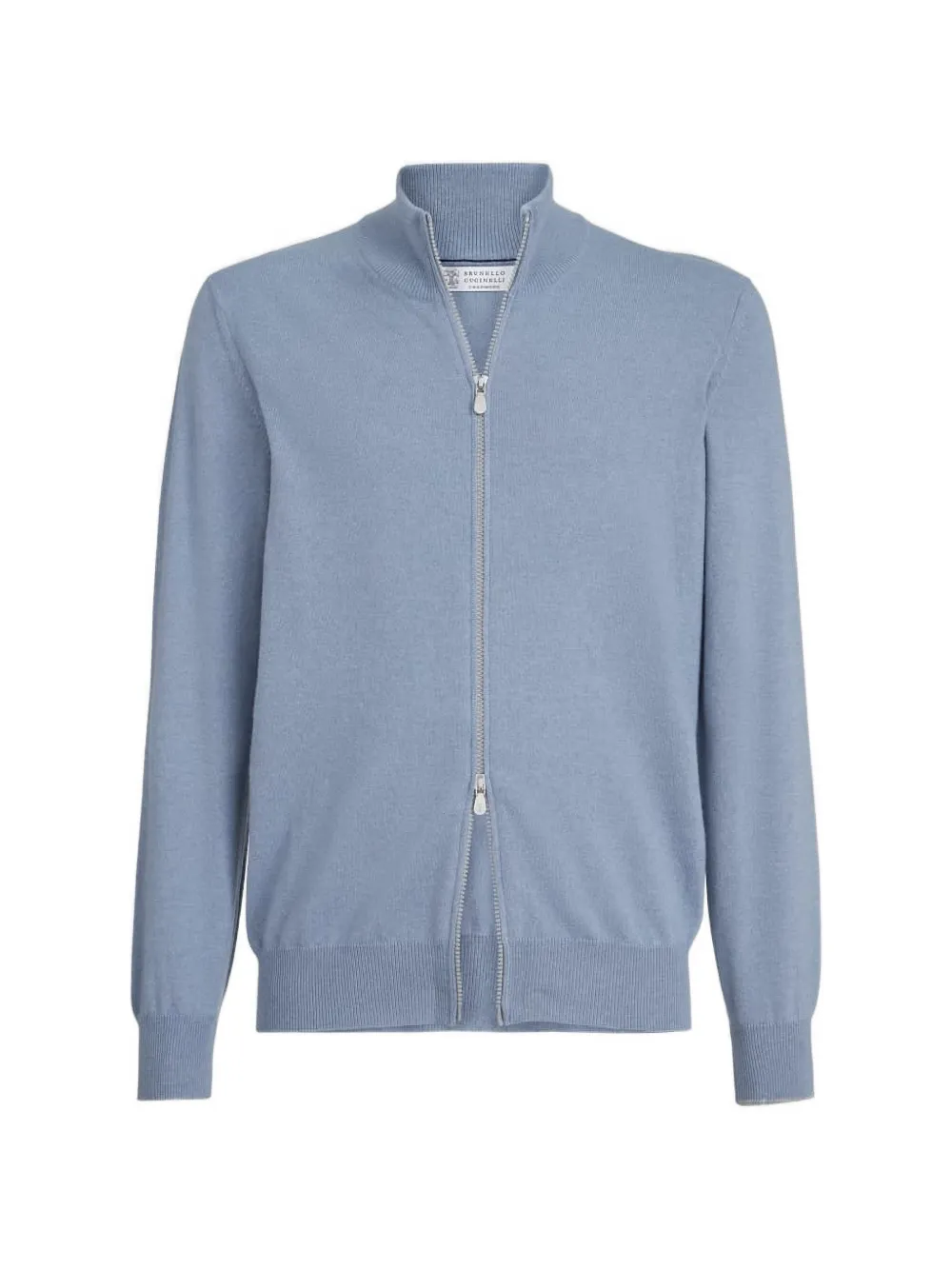Brunello Cucinelli zip long-sleeved cardigan - Blu