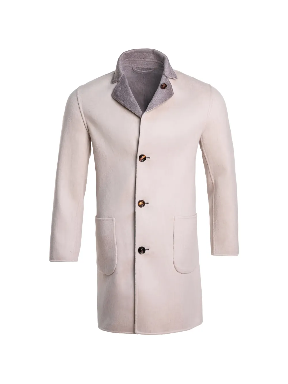  Kiton Reversible Cashmere Coat - Grey 