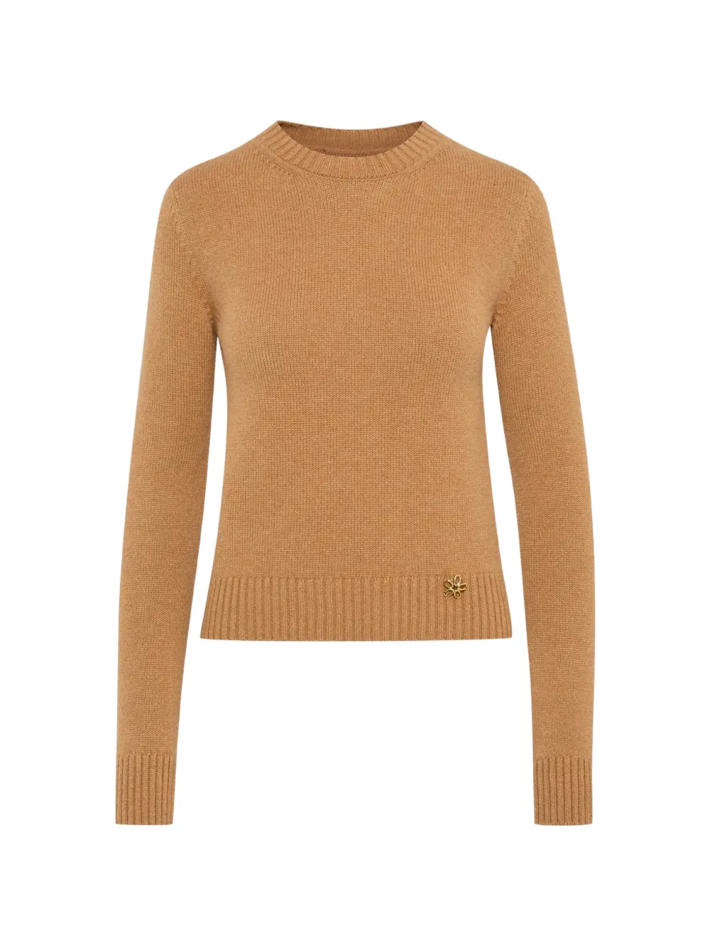 Oscar de la Renta flower cashmere sweater - Marrone