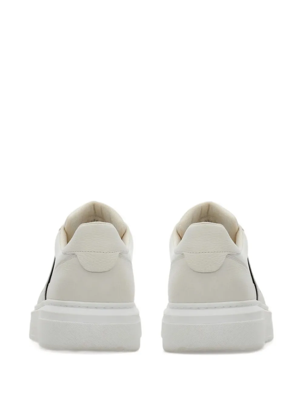 Ferragamo Gancini leren en suède sneakers Wit