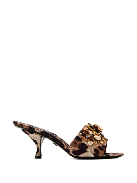 Dolce & Gabbana leopard jewelled sandals