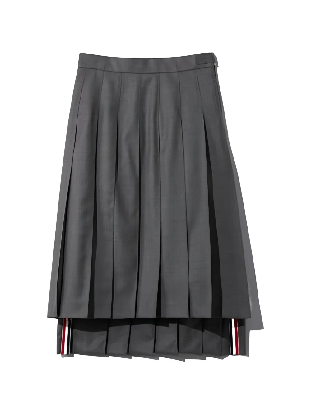 Thom Browne pleated midi skirt - Grigio