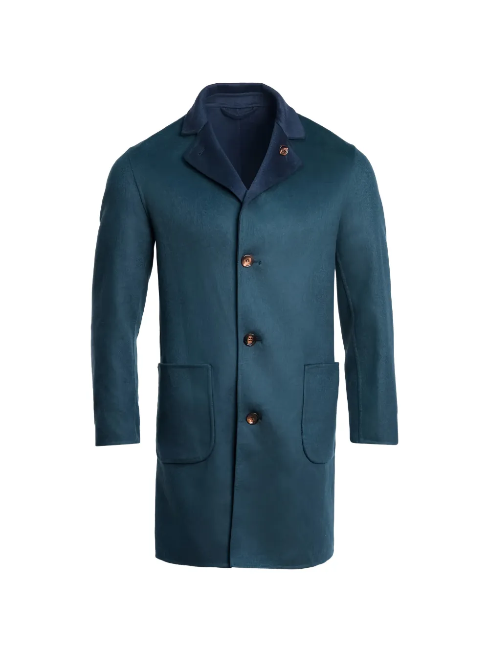 Kiton reversible cashmere overcoat - Blu