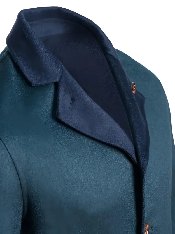 Kiton カシミア リバーシブル コート | ブルー | FARFETCH JP