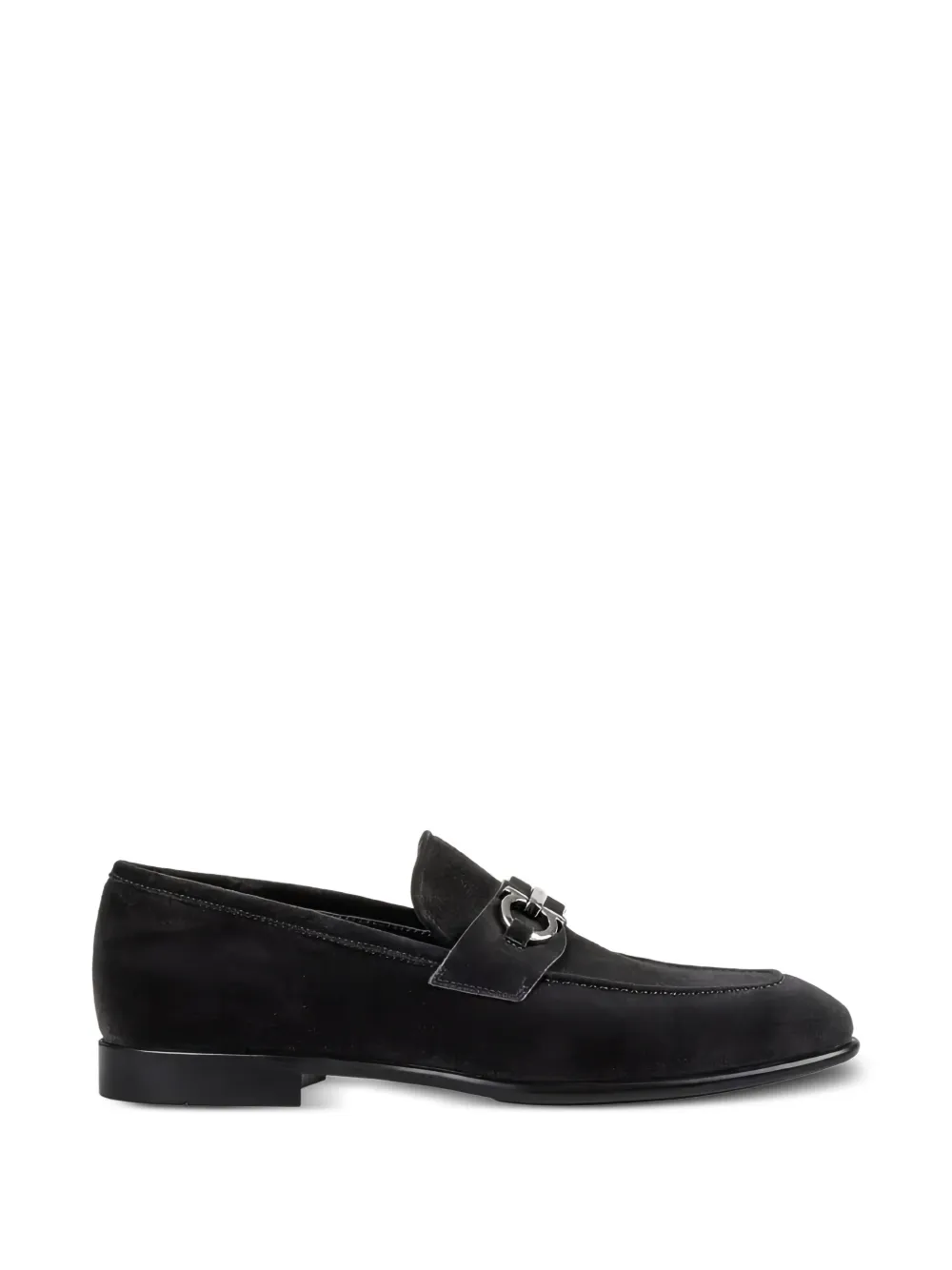 Ferragamo gancini-buckle loafers - Black
