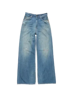Acne Studios ダメージ ジーンズ | ブルー | FARFETCH JP