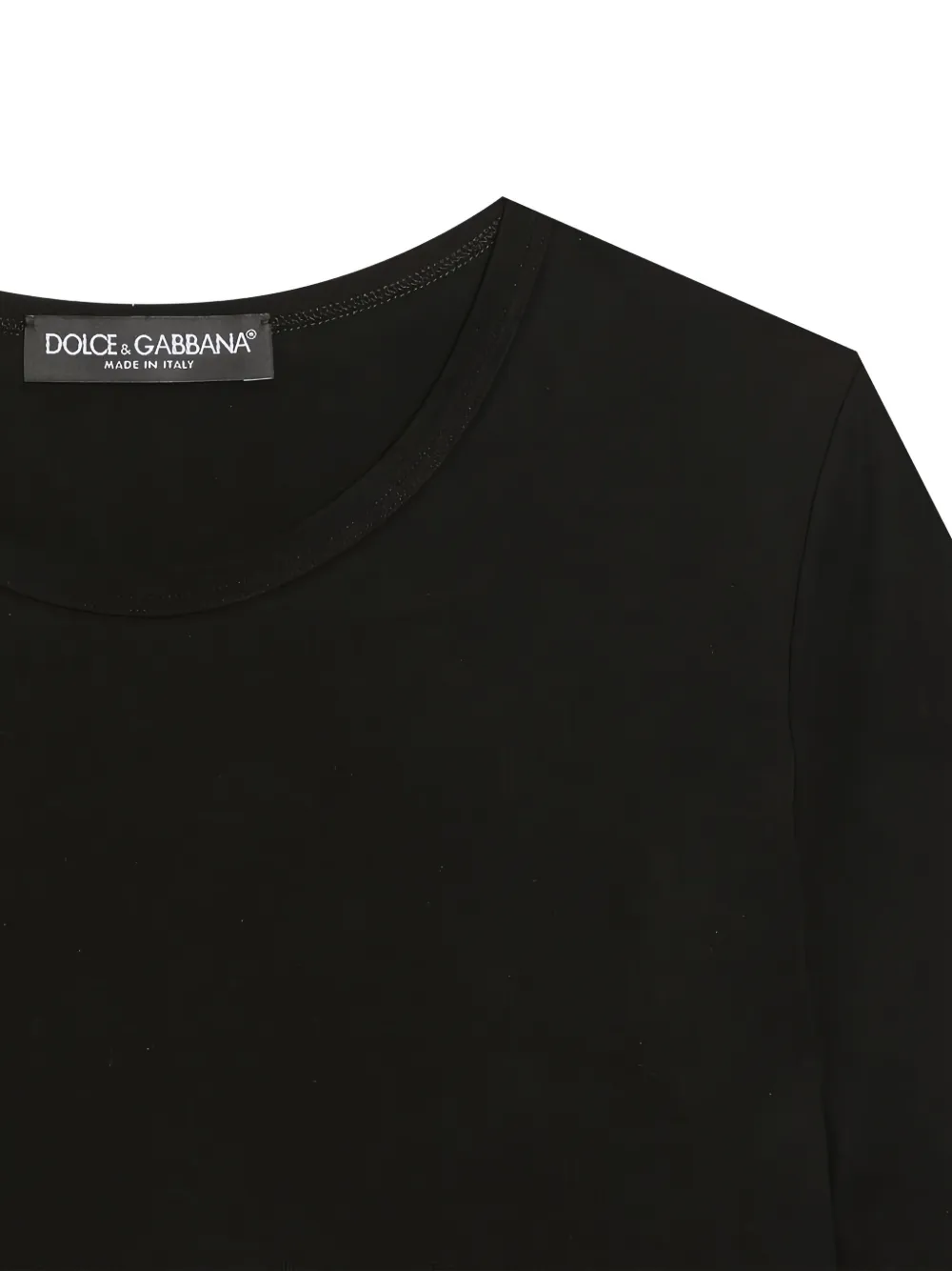 Dolce & Gabbana long-sleeve Crop Top | Black | FARFETCH
