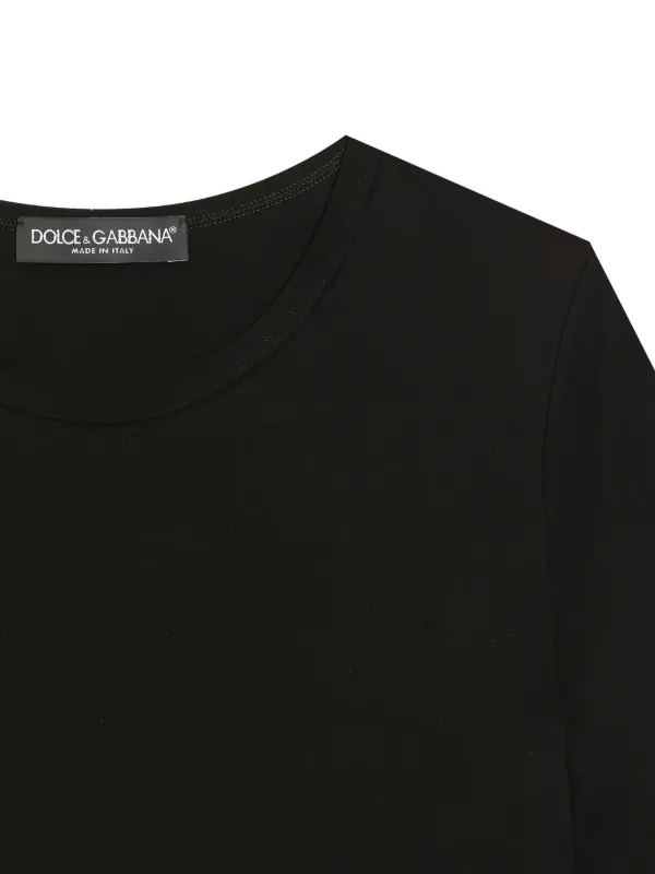 Dolce & Gabbana long-sleeve Crop Top | Black | FARFETCH