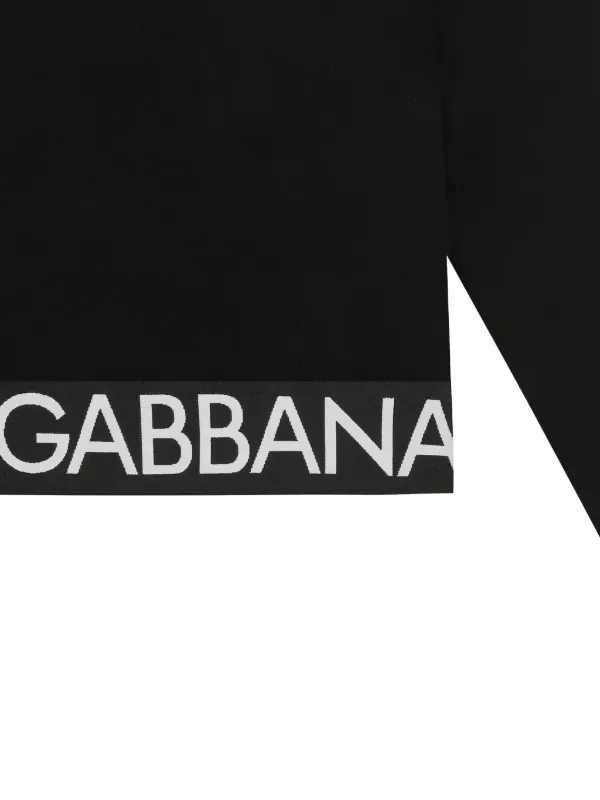 Dolce & Gabbana long-sleeve Crop Top | Black | FARFETCH