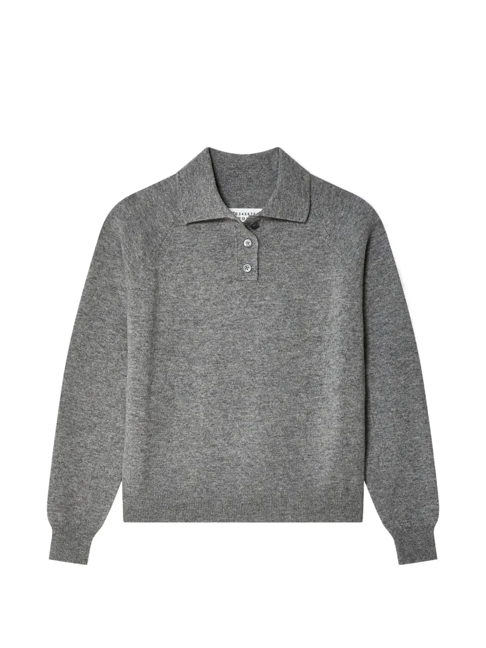 Maison Margiela fine-knit polo shirt - Grigio