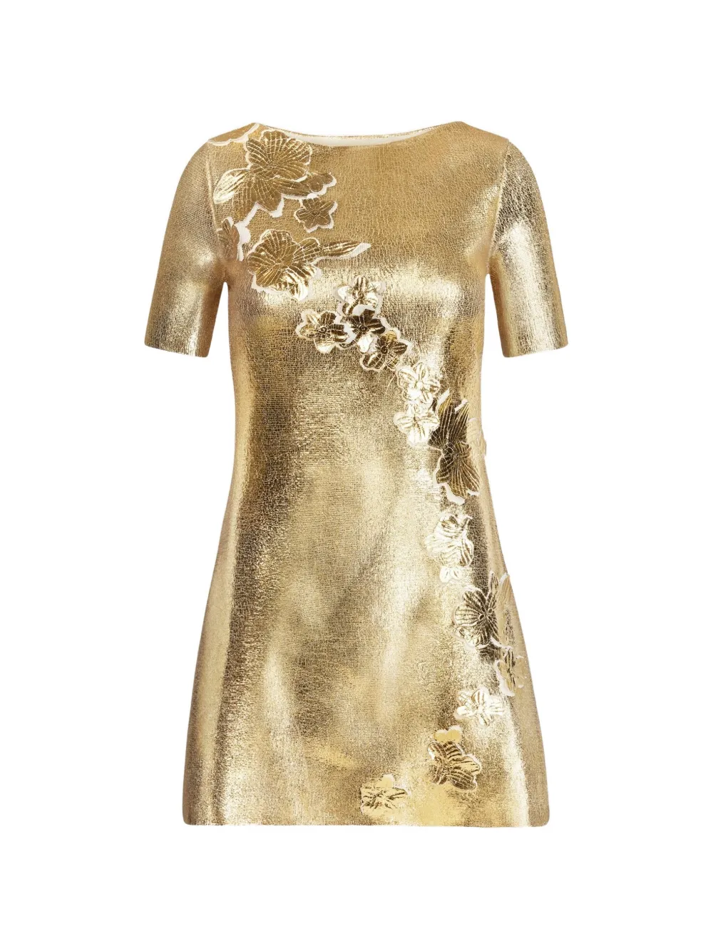 Oscar de la Renta Foil Cherry Blossom dress - Oro