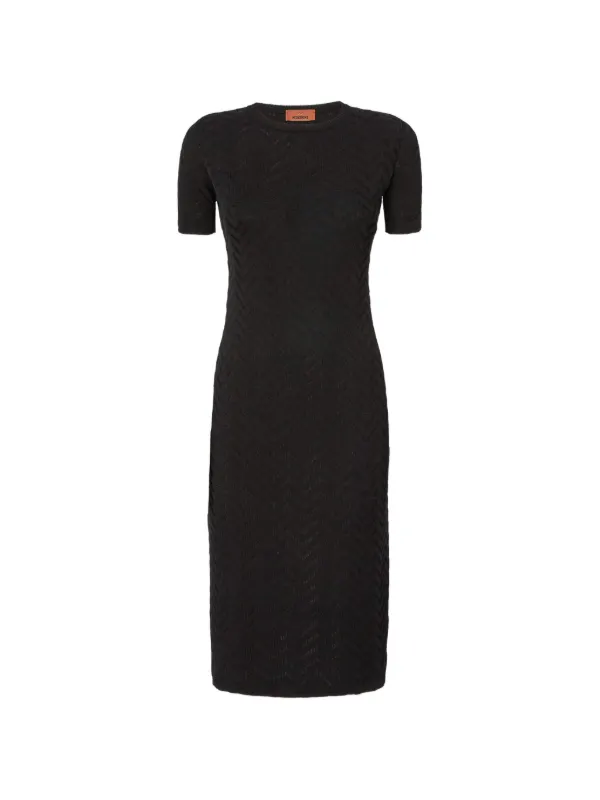 missoni short sleeve dress Missoni Zigzag short-sleeve Mini Dress | Green