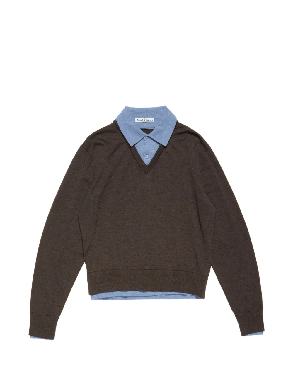 Acne Studios Trui met V-hals Bruin