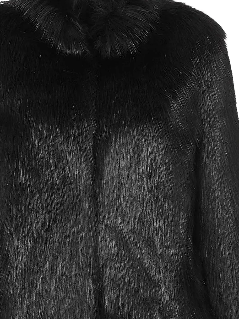  Unreal Fur High-neck Jacket - Black 