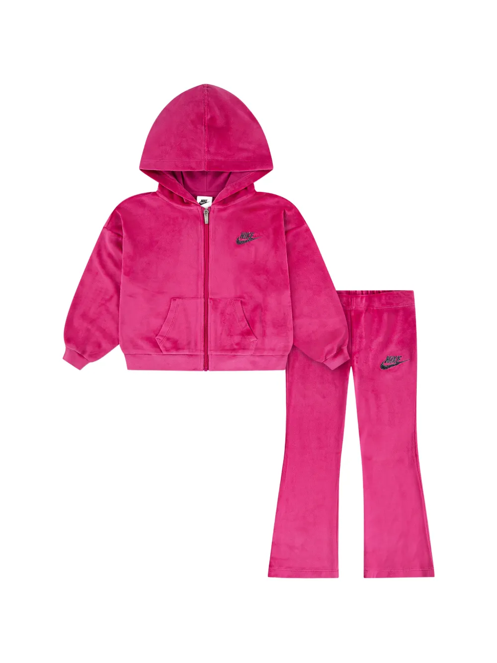 Nike Kids logo-emboridered tracksuit - Rosa