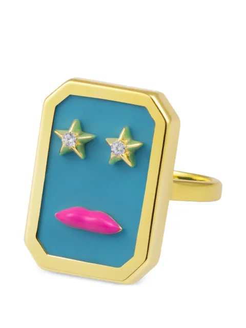 Eshvi face star ring