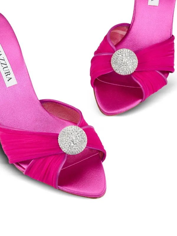 AQUAZZURA ビジュー サンダル ピンク(未使用) Aquazzura Mystery 85 ミュール | ピンク | FARFETCH JP