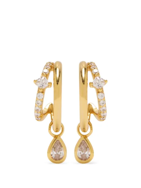 Astrid & Miyu crystal-embellished drop earrings
