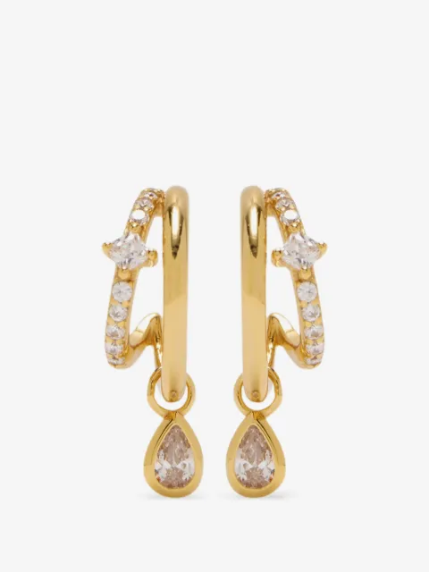 Astrid & Miyu crystal-embellished drop earrings