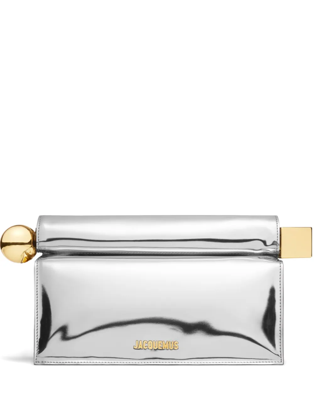 Jacquemus The Rond Carré clutch bag - Argento
