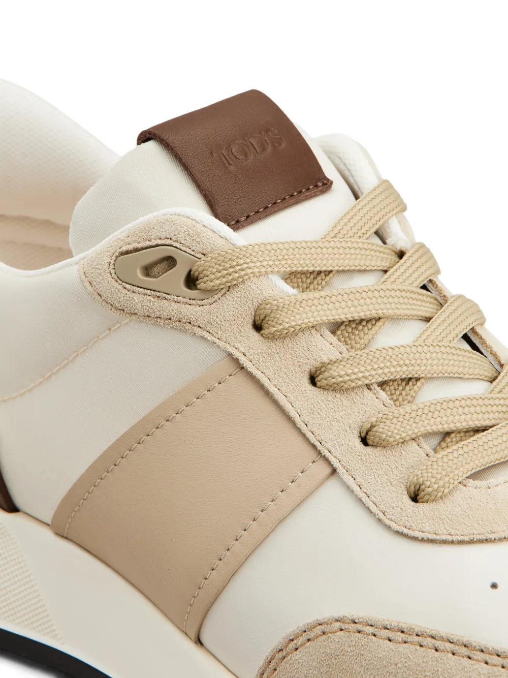 Tod's Sneakers met logo Beige