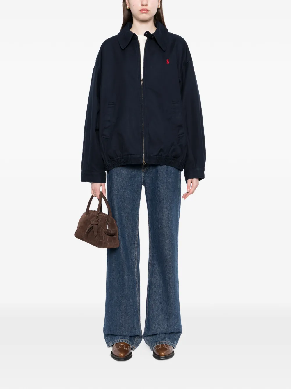 Polo Ralph Lauren Jack met geborduurd logo en rits Blauw