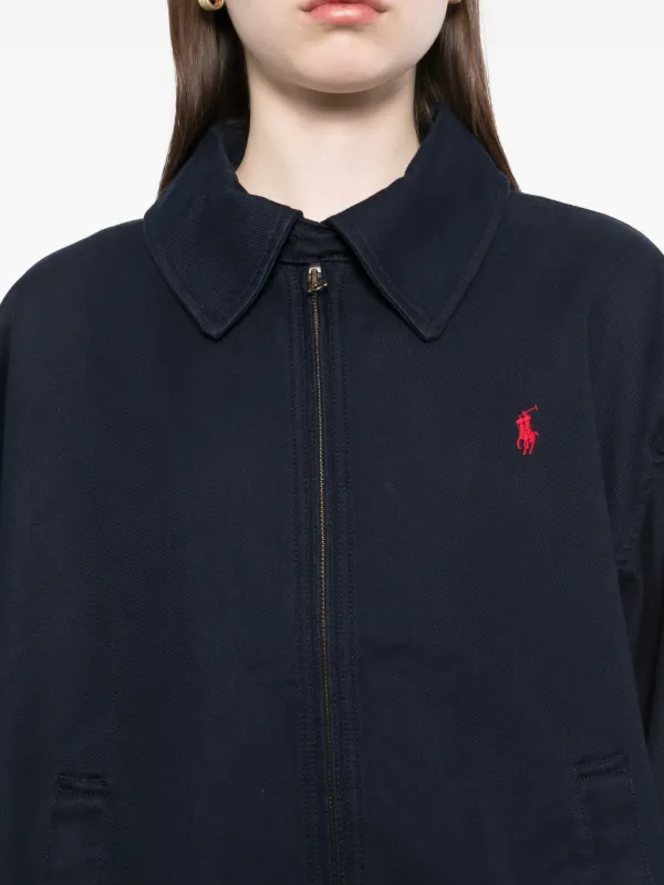 Polo Ralph Lauren logo-embroidered two-way Zip Jacket | Blue