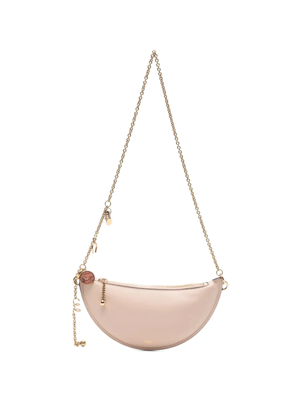 Chloé mini charm-chain leather shoulder bag - Toni neutri
