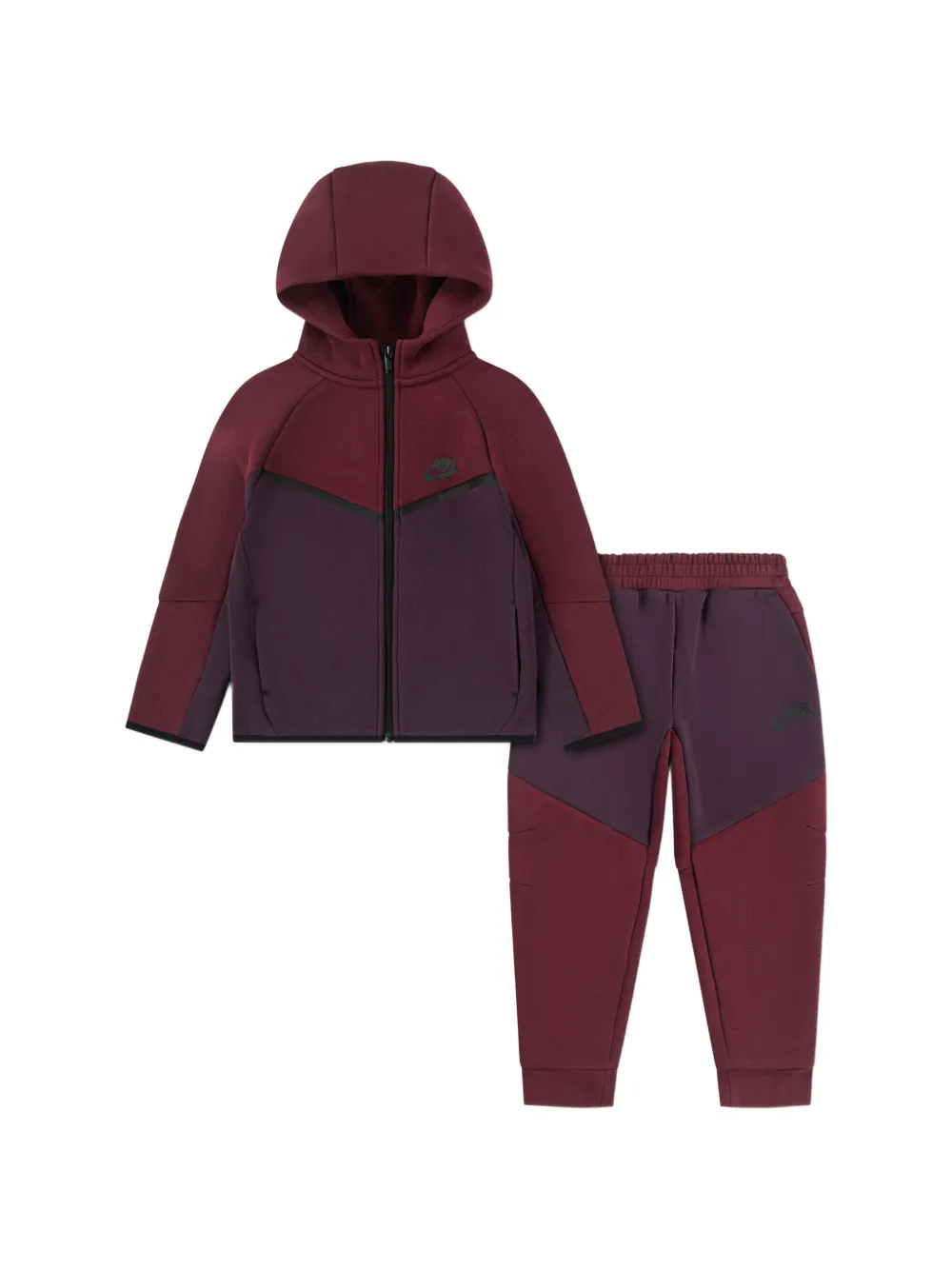 Nike Kids logo-print hooded tracksuit - Rosso
