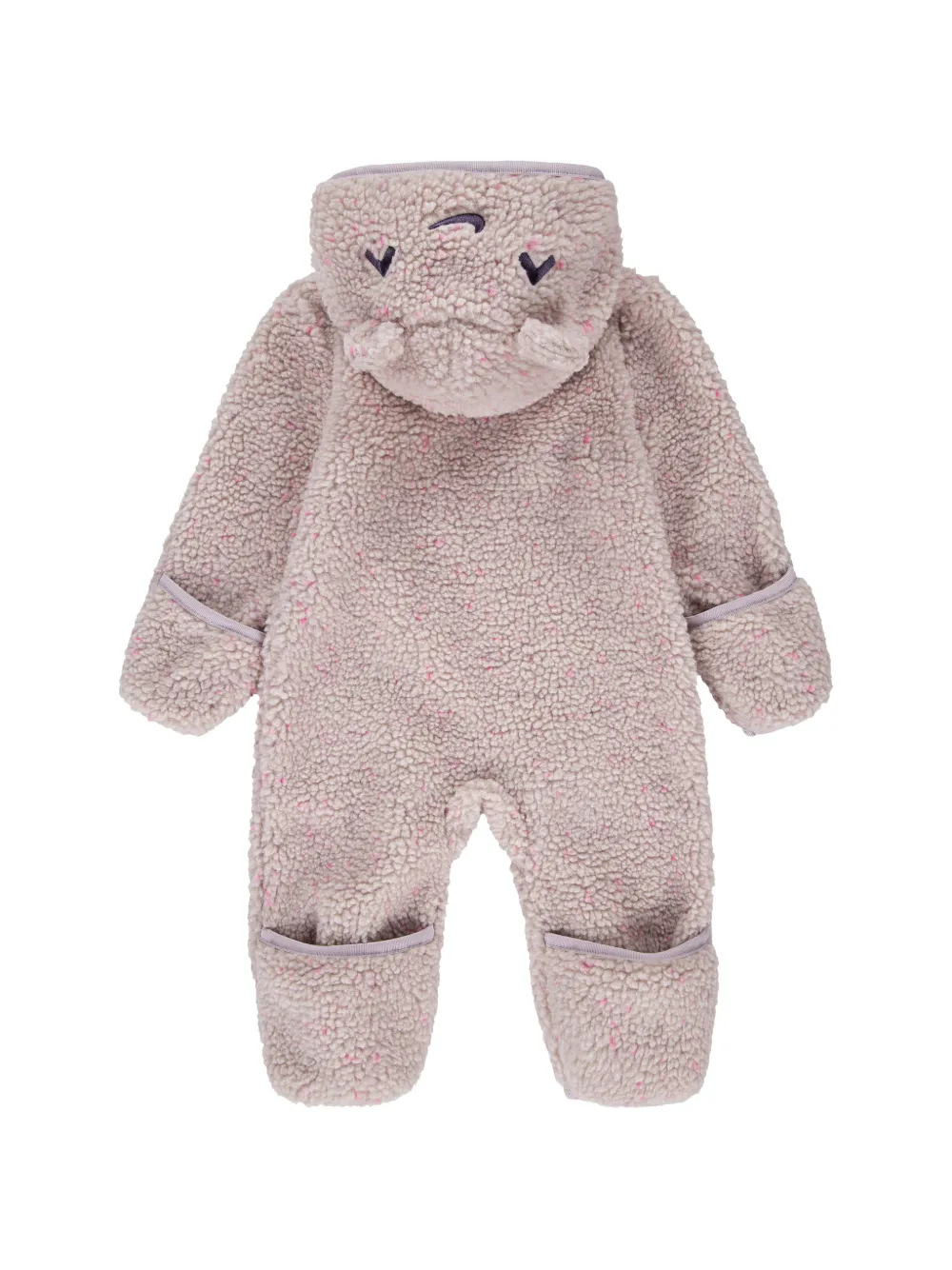  Nike Kids Logo-embroidered Hooded Romper - Neutrals 