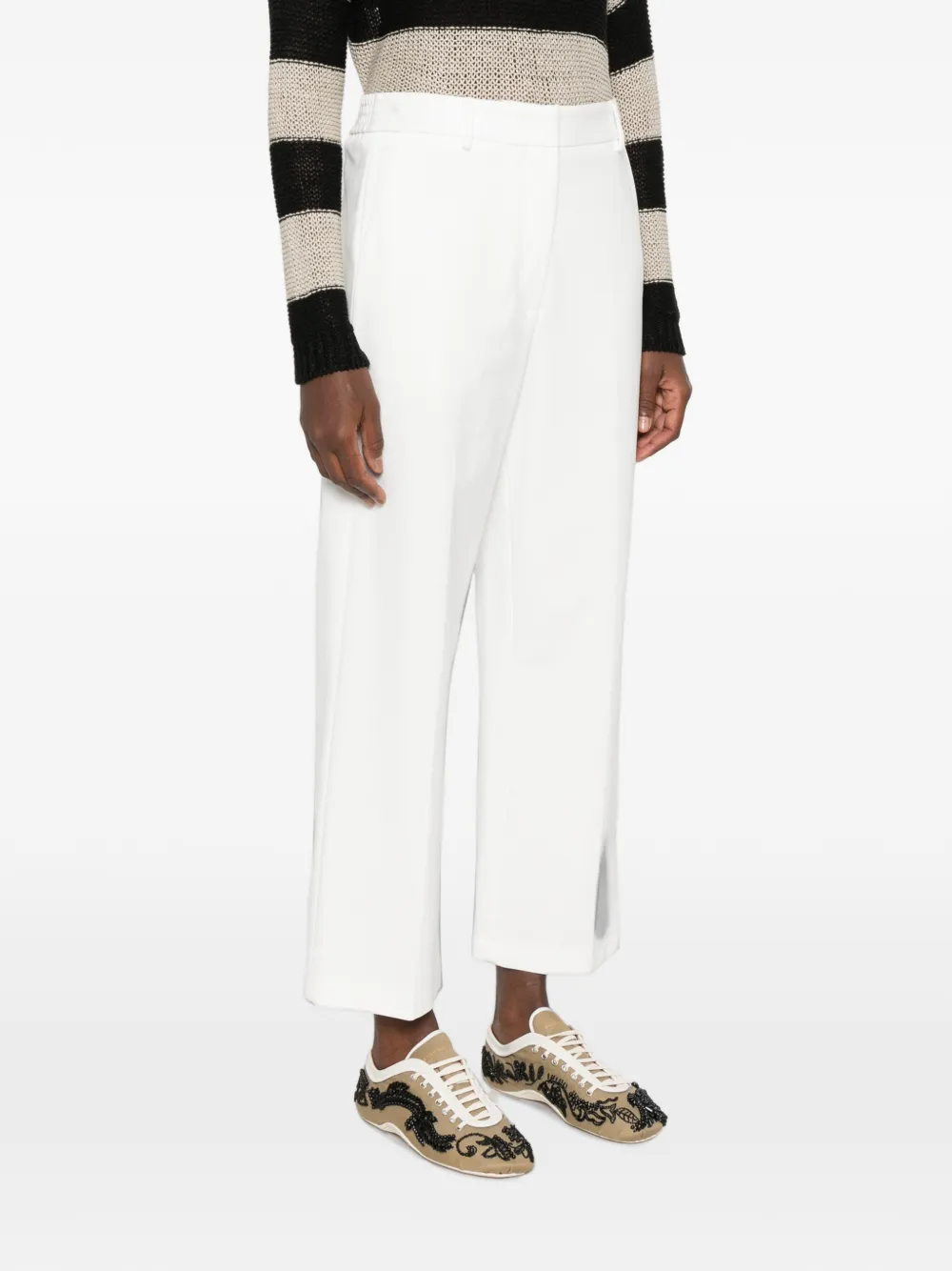 Liviana Conti Geplooide pantalon Wit