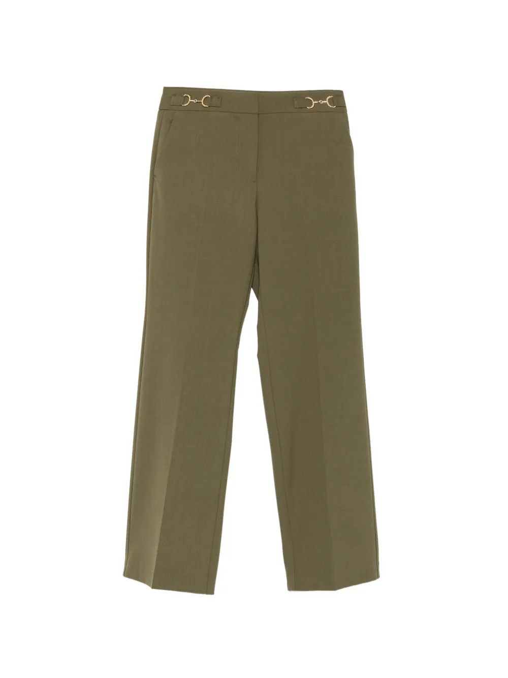 Ulla Johnson horsebit-detail tailored trousers - Verde