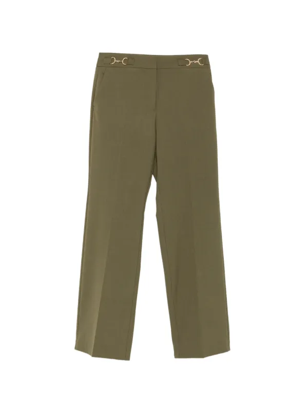 Ulla Johnson Horsebit-detail Tailored Trousers in Green