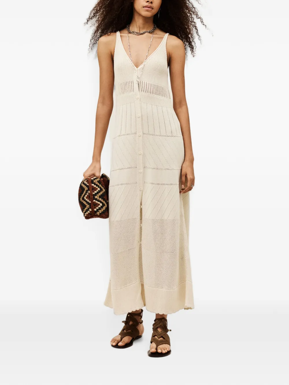 Ba&Sh Joelle midi dress - Toni neutri