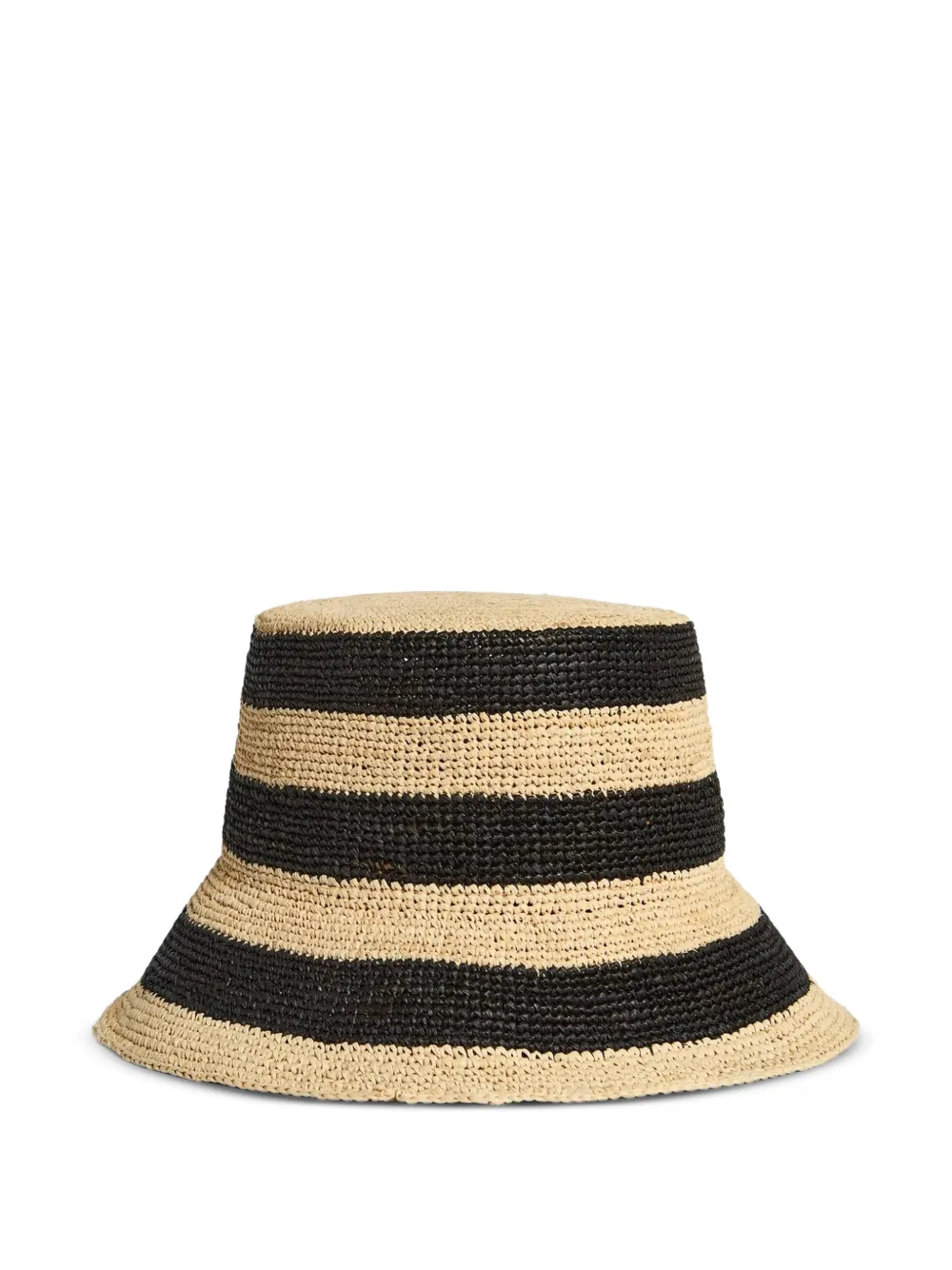 Liviana Conti Lusia striped woven bucket hat - Toni neutri