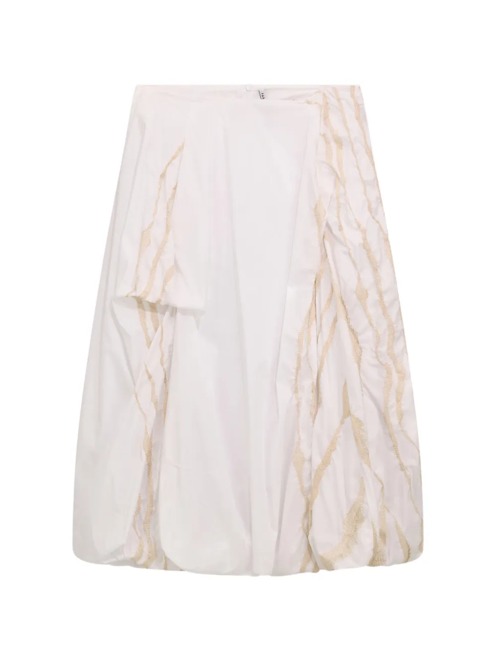 Liviana Conti Levante midi-rok met ruches Wit