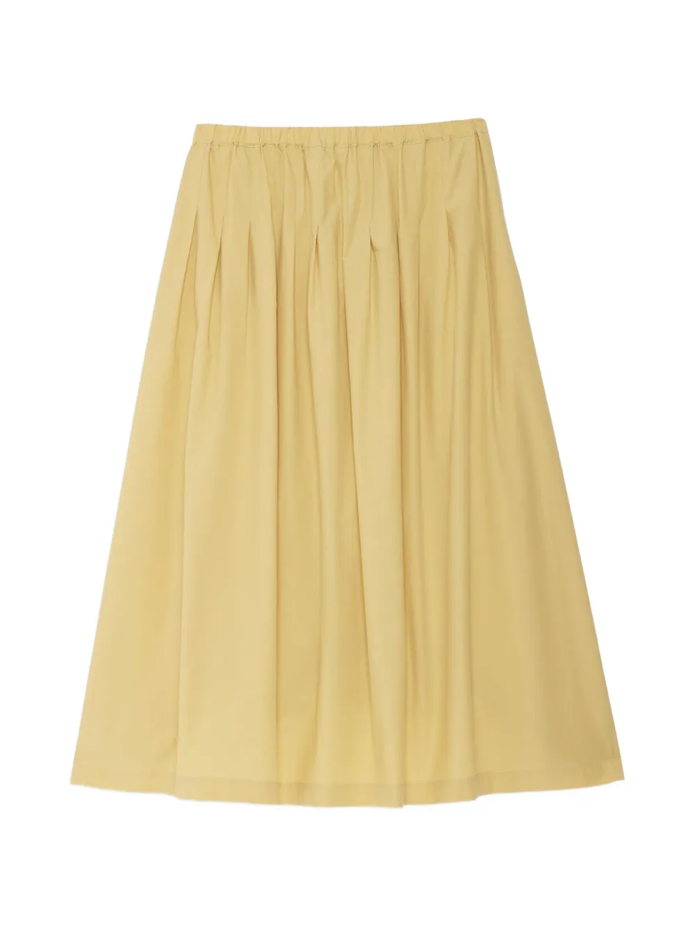 Ottod'Ame pleated midi cotton skirt - Giallo