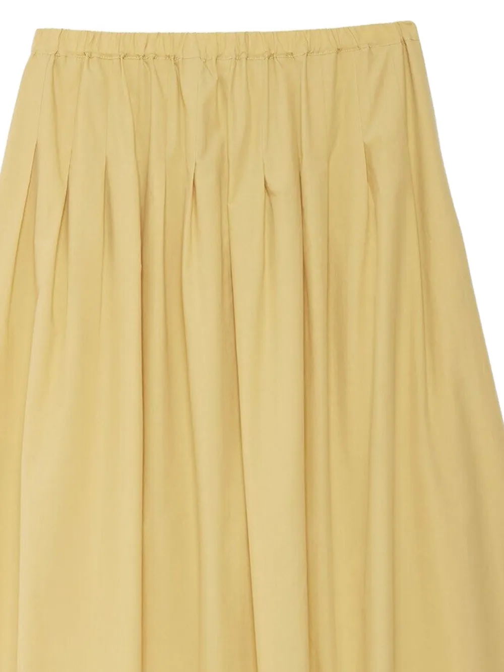  Ottod'ame Pleated Midi Cotton Skirt - Yellow 